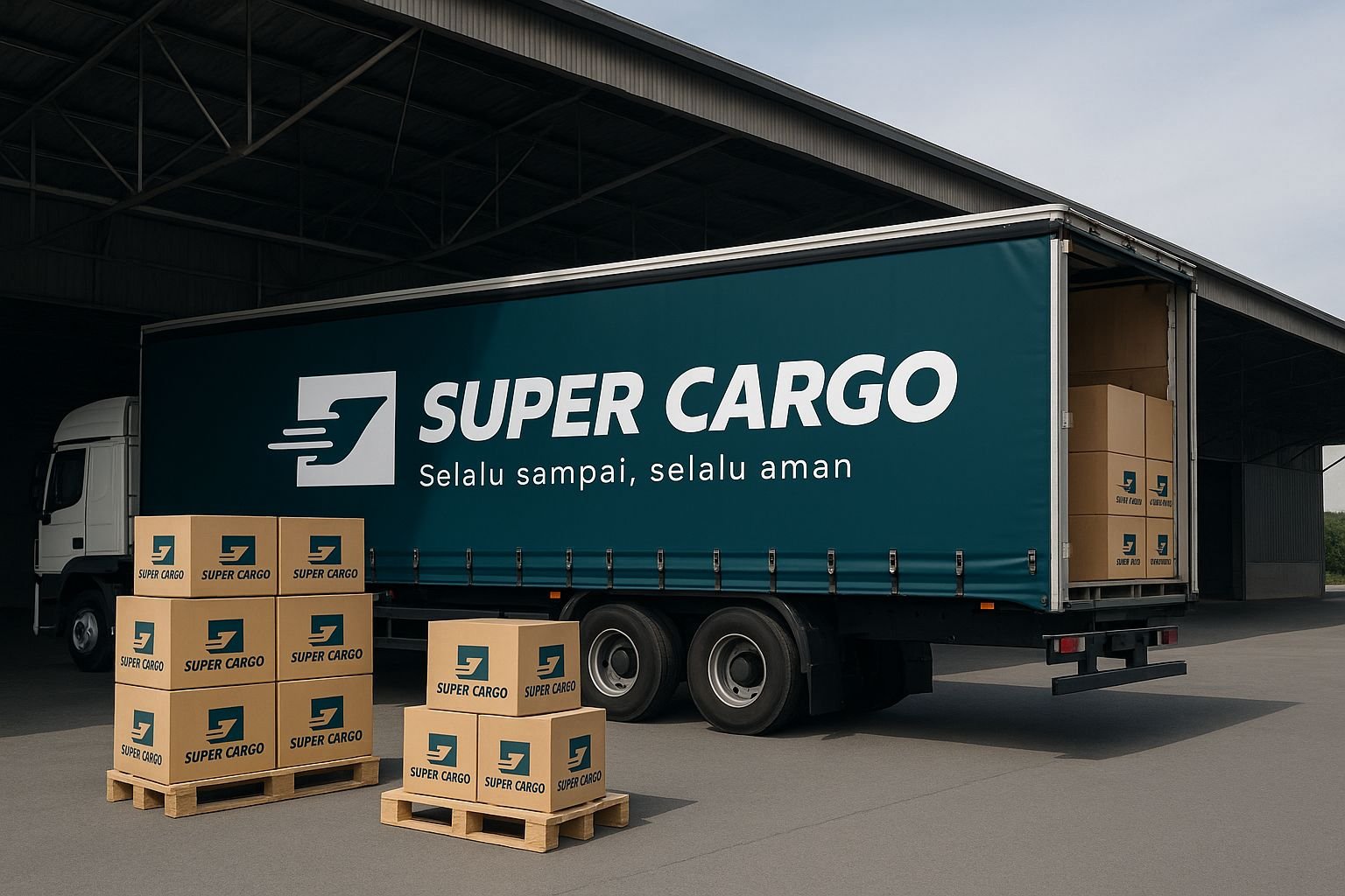 Armada truk logistik SUPER CARGO